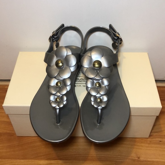 COACH | Haylee Metallic Jelly Sandals - Picture 2 of 4